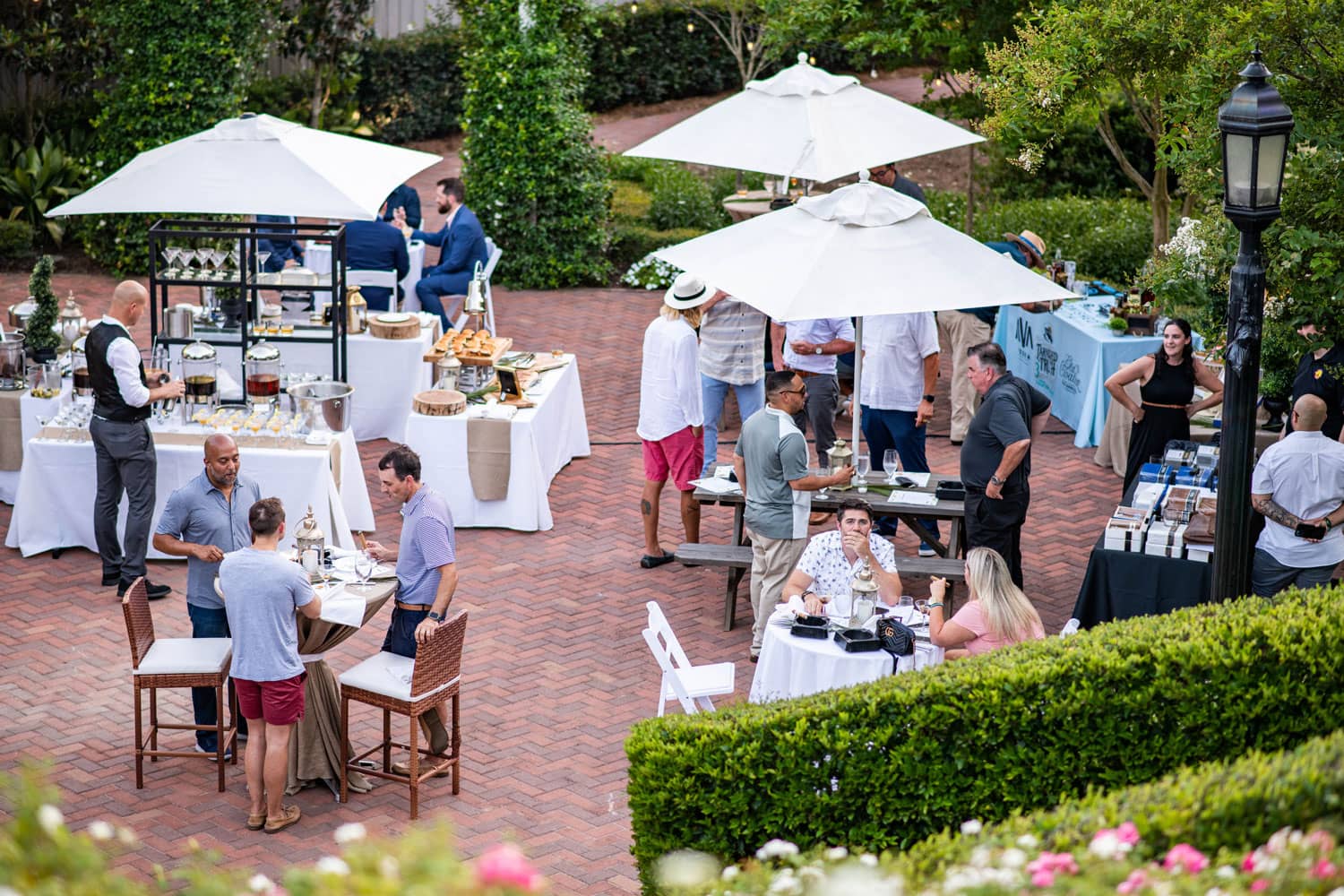 Cavalier Sunken Garden being used as an outdoor meeting venue
