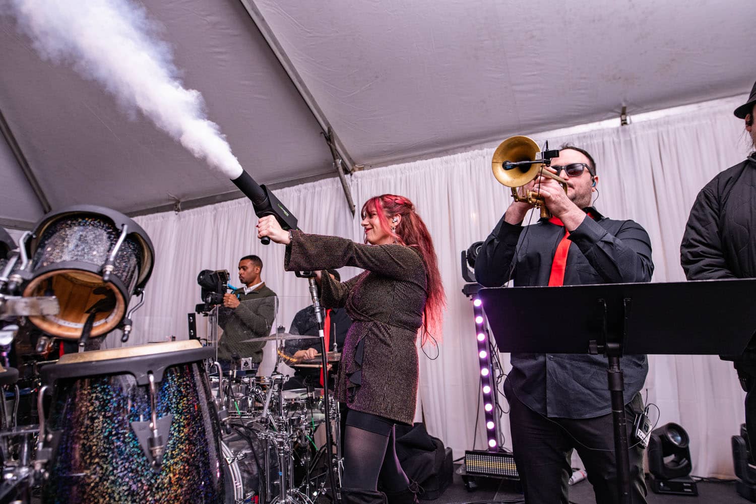 A New Year's Eve celebration inside The Historic Cavalier Hotel