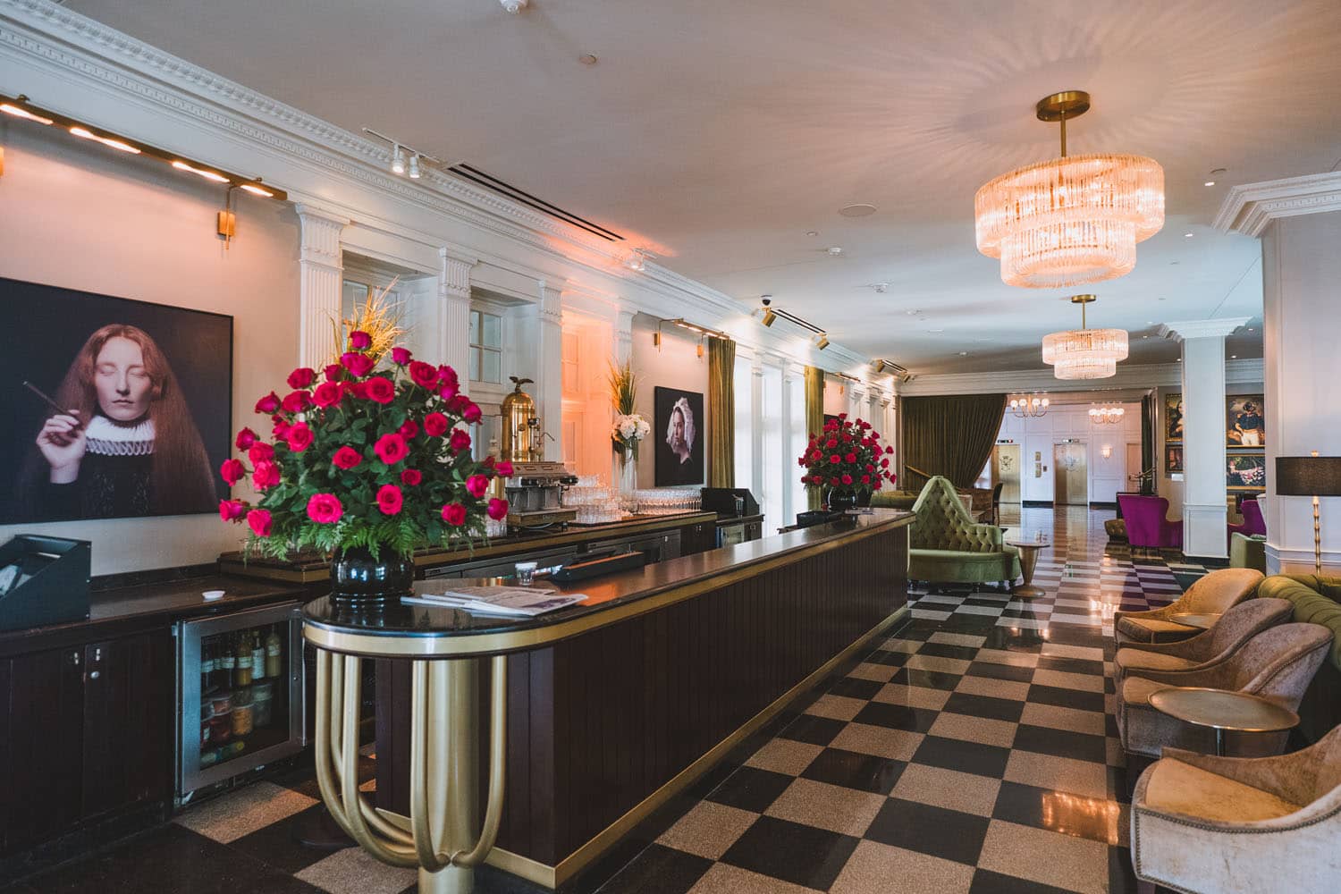 The interior lobby of The Raleigh Room