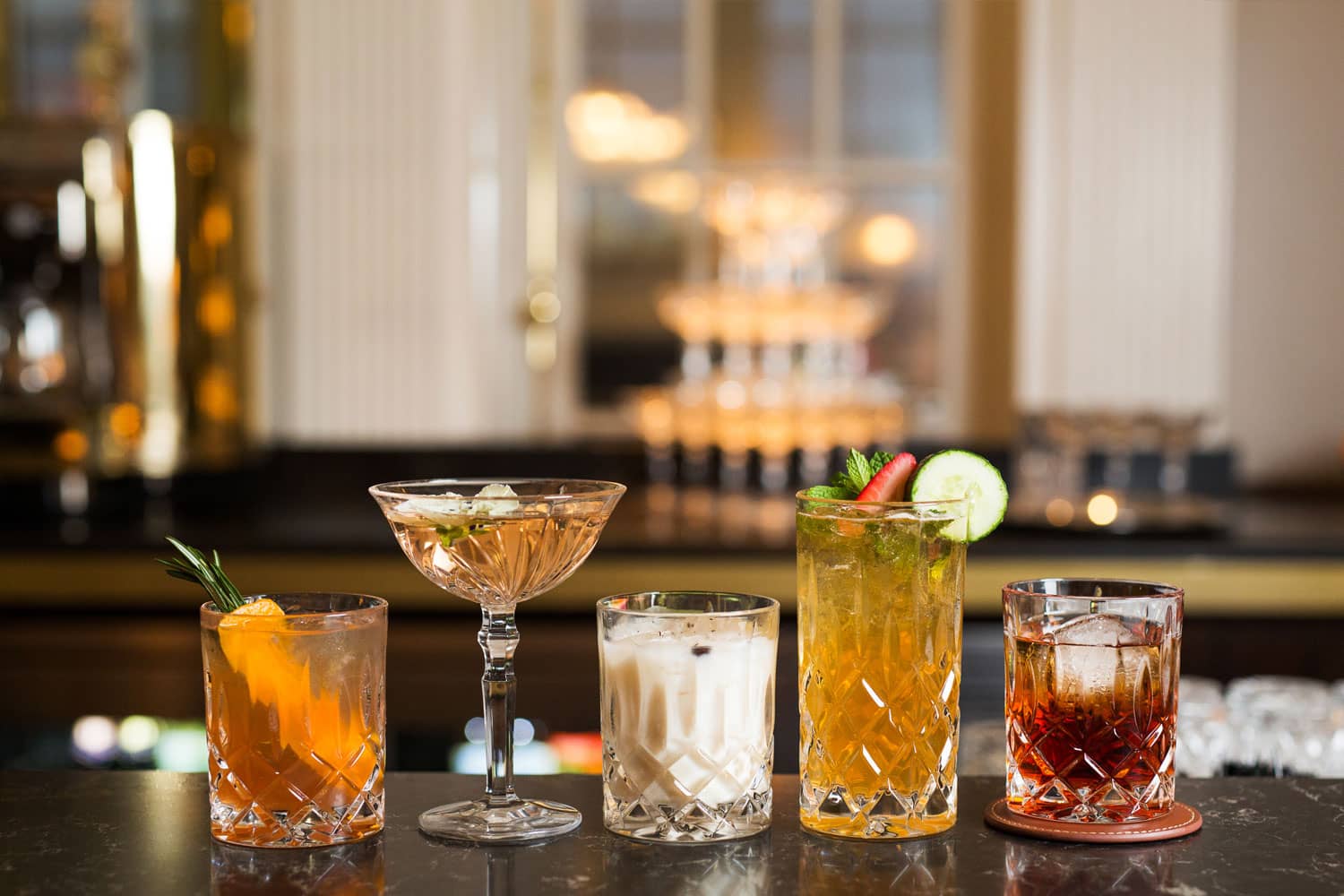 Cocktails available in The Raleigh Room