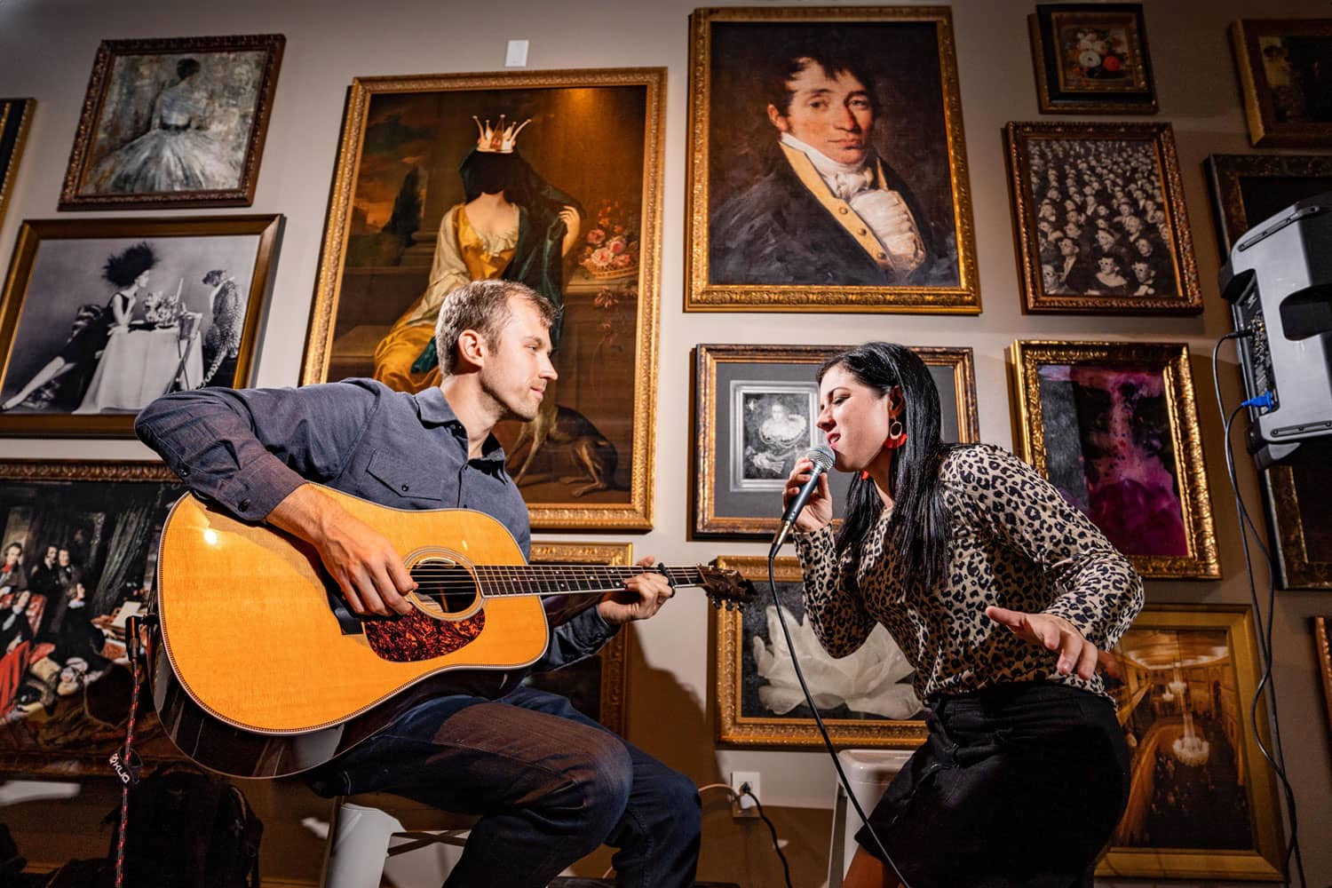 Live entertainment inside the Raleigh Room at The Historic Cavalier Hotel