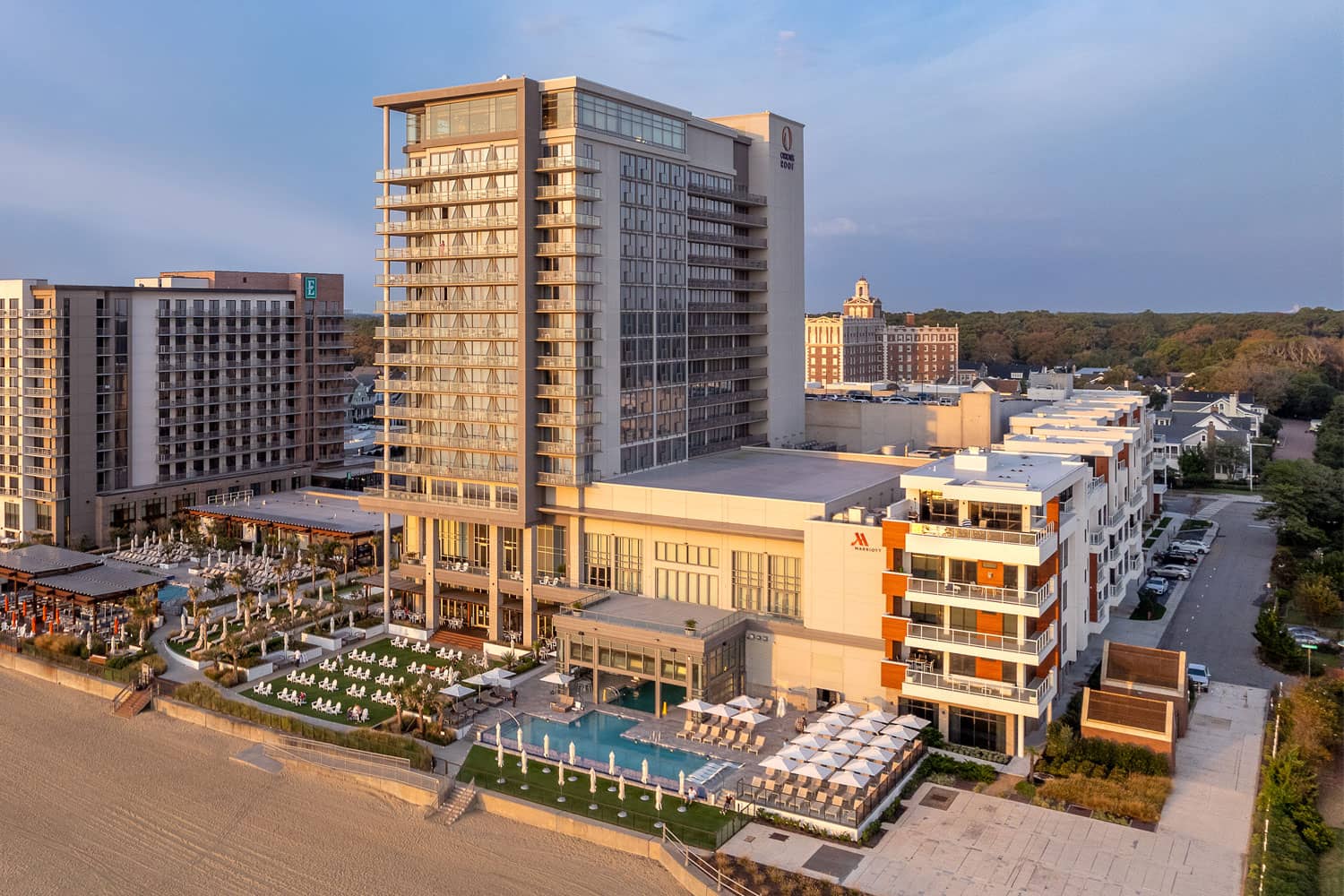 Marriott Virginia Beach Oceanfront Resort viewed from the beach
