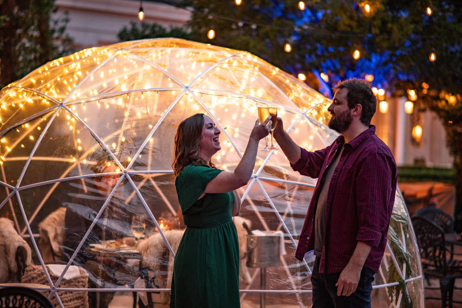 Winter Wonderland Igloos at Becca Restaurant & Garden