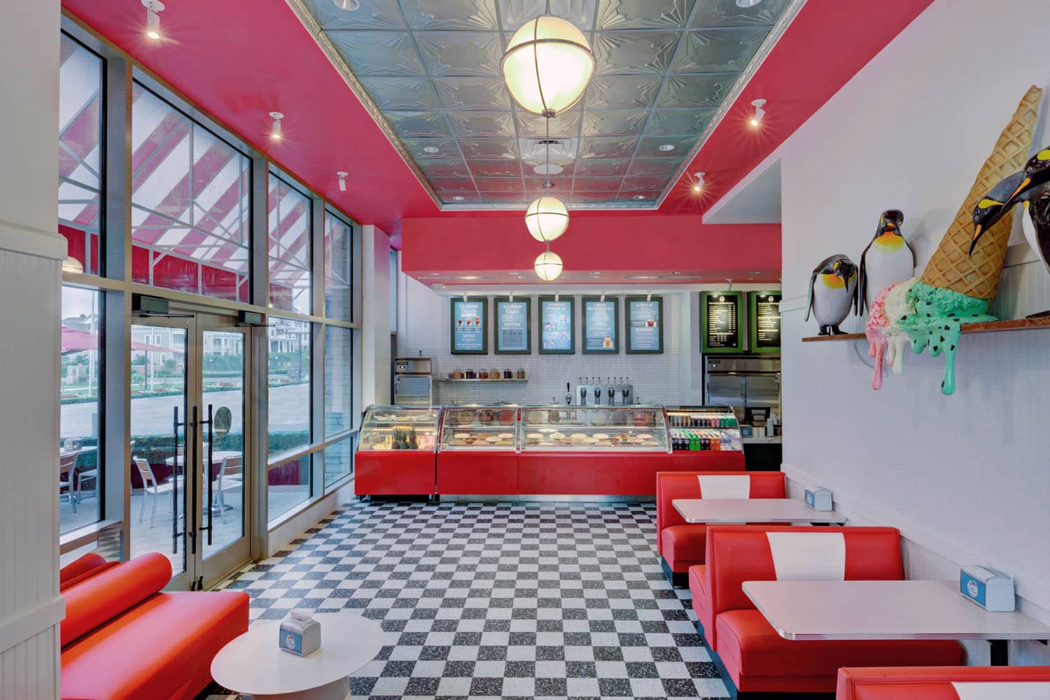 The interior lounge at We Scream Ice Cream and Coffee Shop