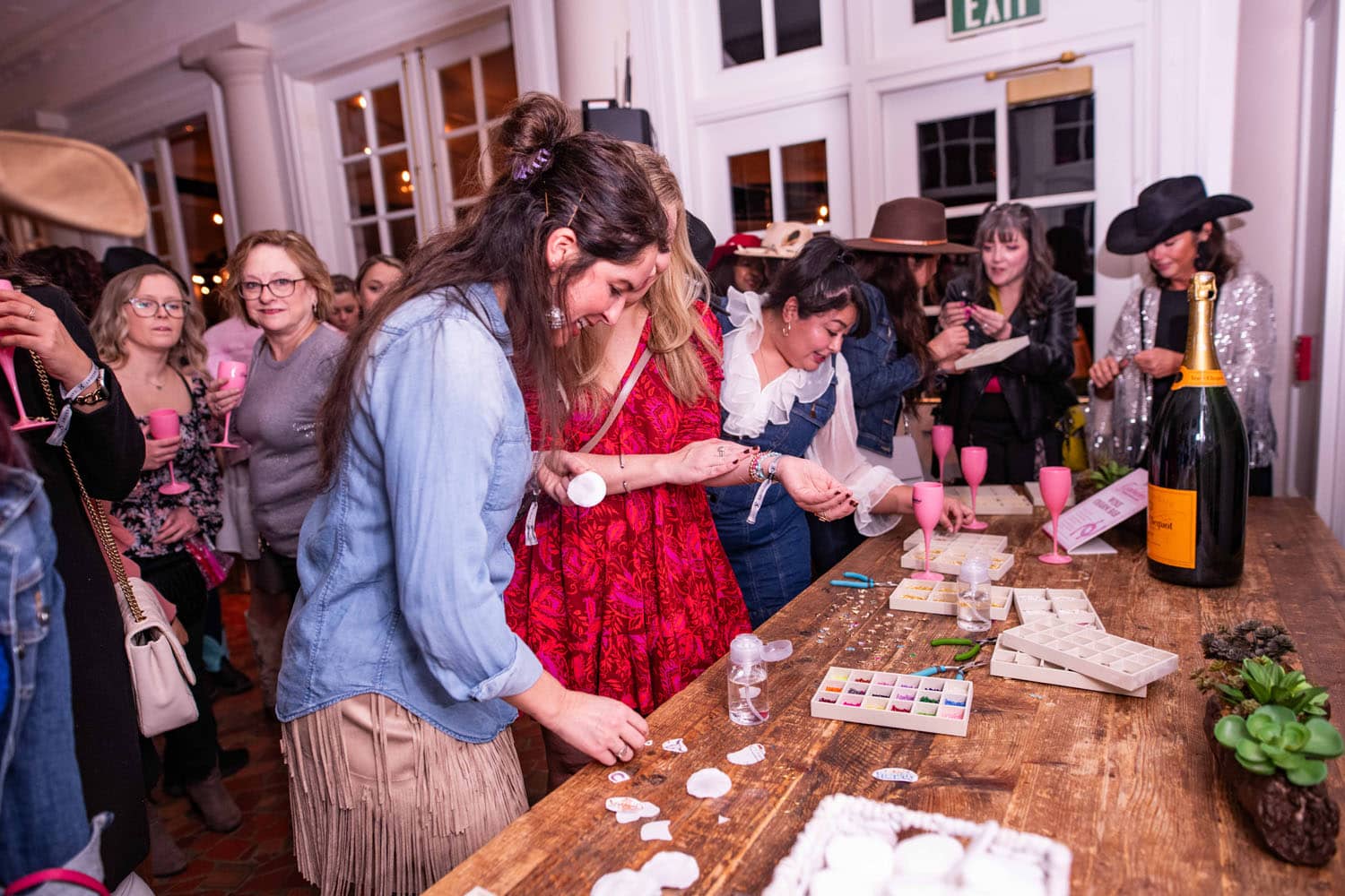 A Galentine's Day event inside The Historic Cavalier Hotel