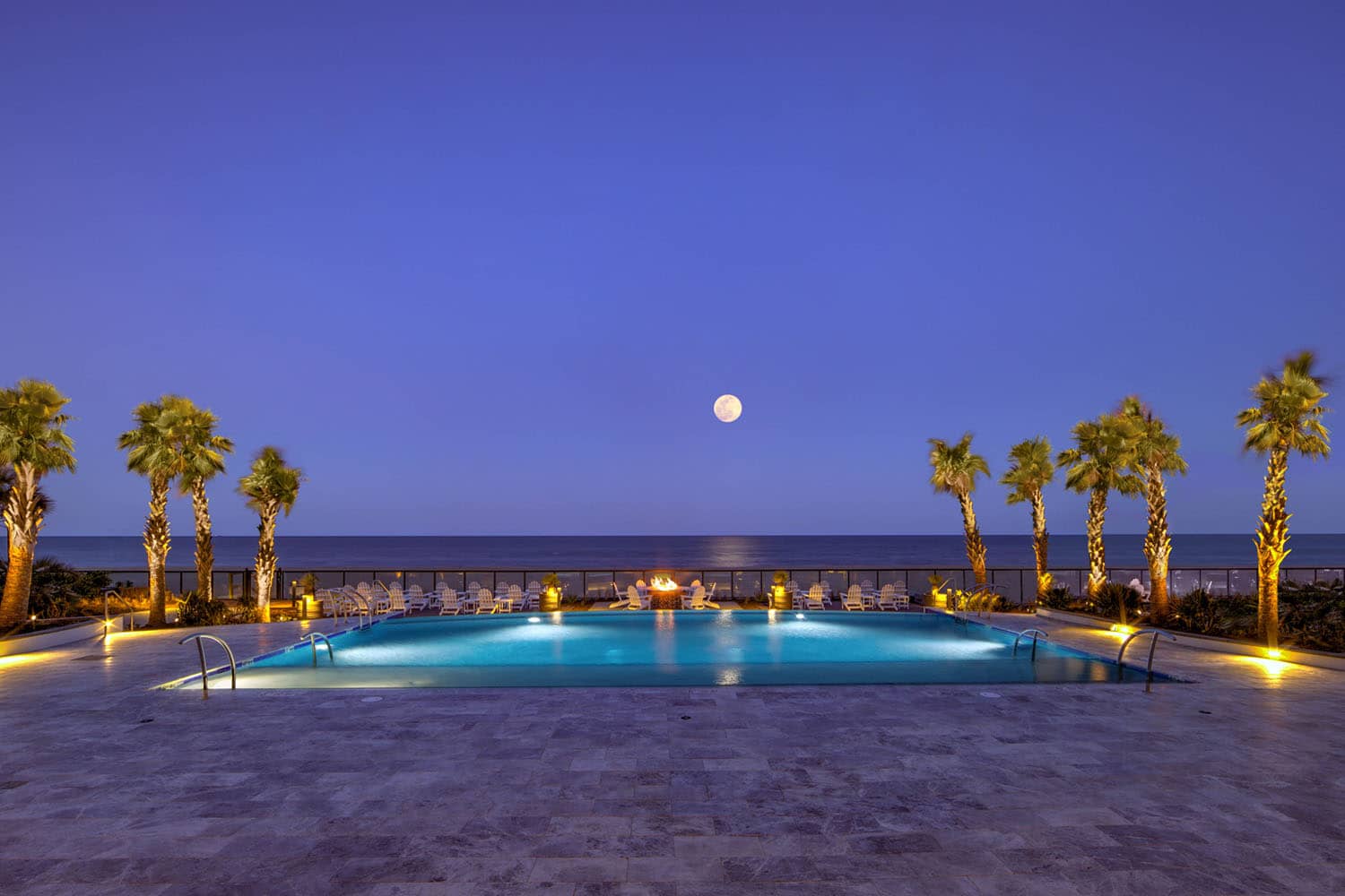 The outdoor pool at the Embassy Suites by Hilton Virginia Beach Oceanfront Resort