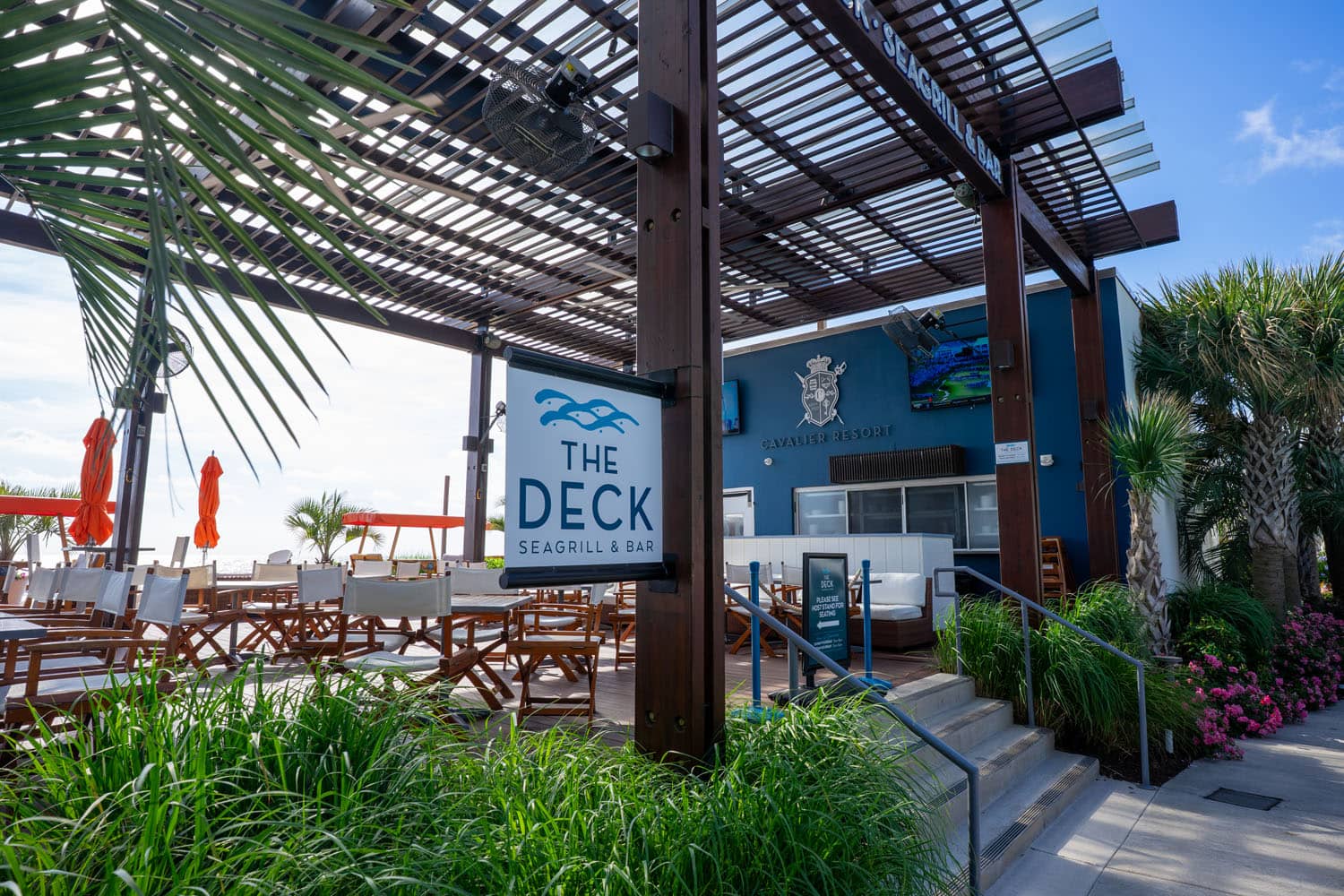 The exterior entrance to The Deck Seagrill & Bar