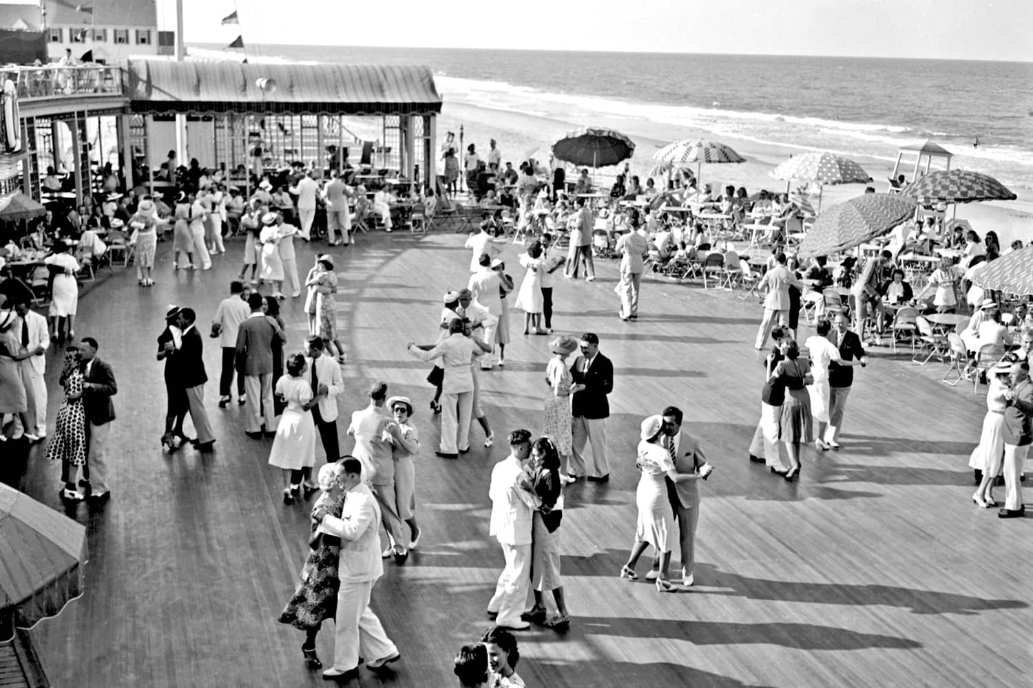 A historical photo of The Cavalier Beach Club from the 1930s