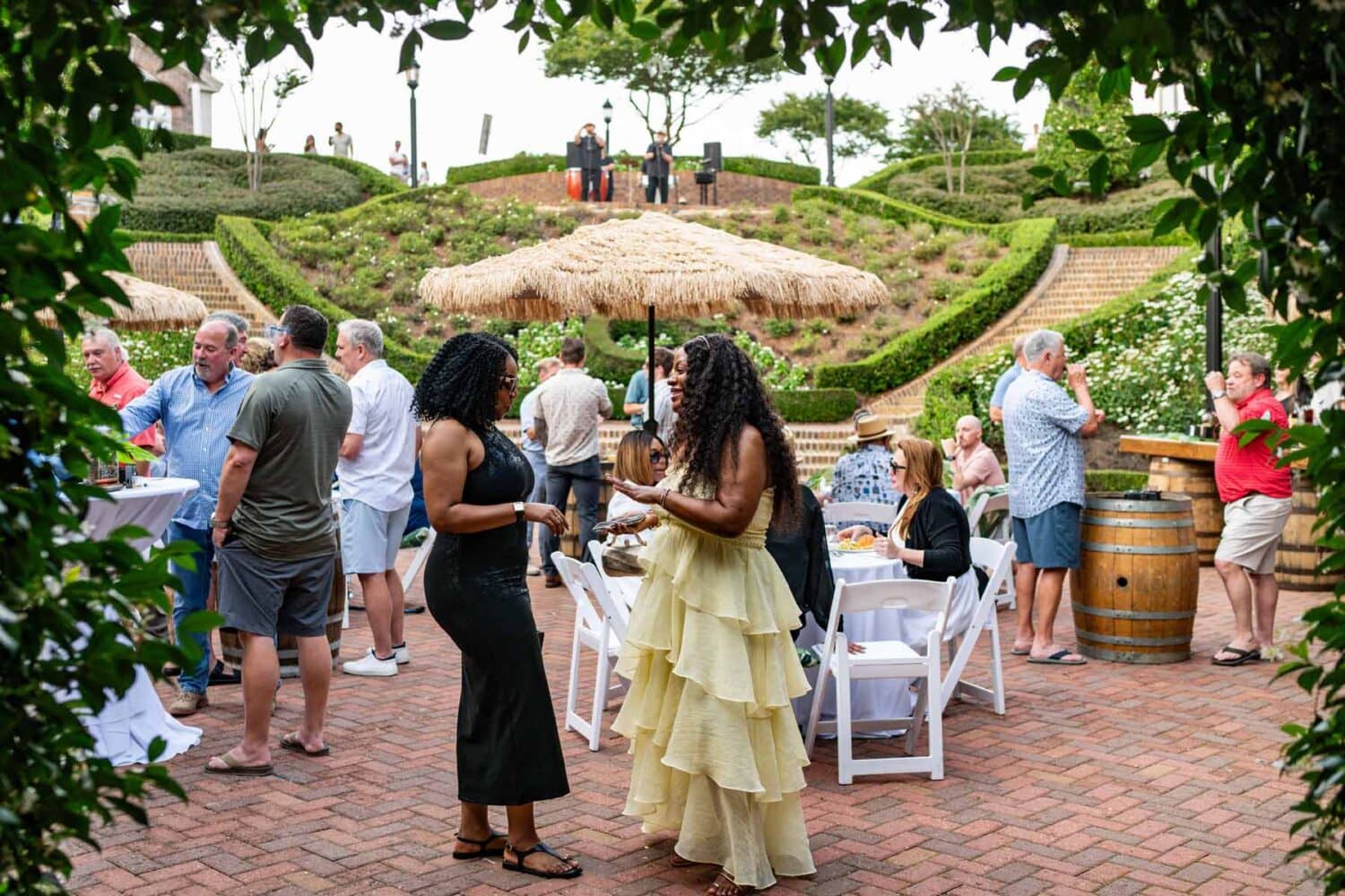 An outdoor Garden Party at The Historic Cavalier Hotel