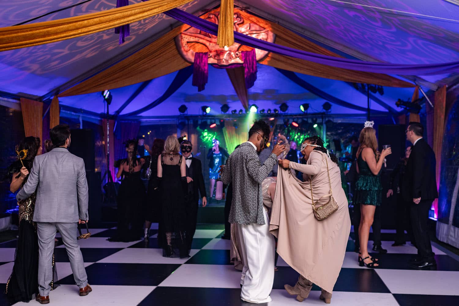 A New Year's Eve celebration inside The Historic Cavalier Hotel