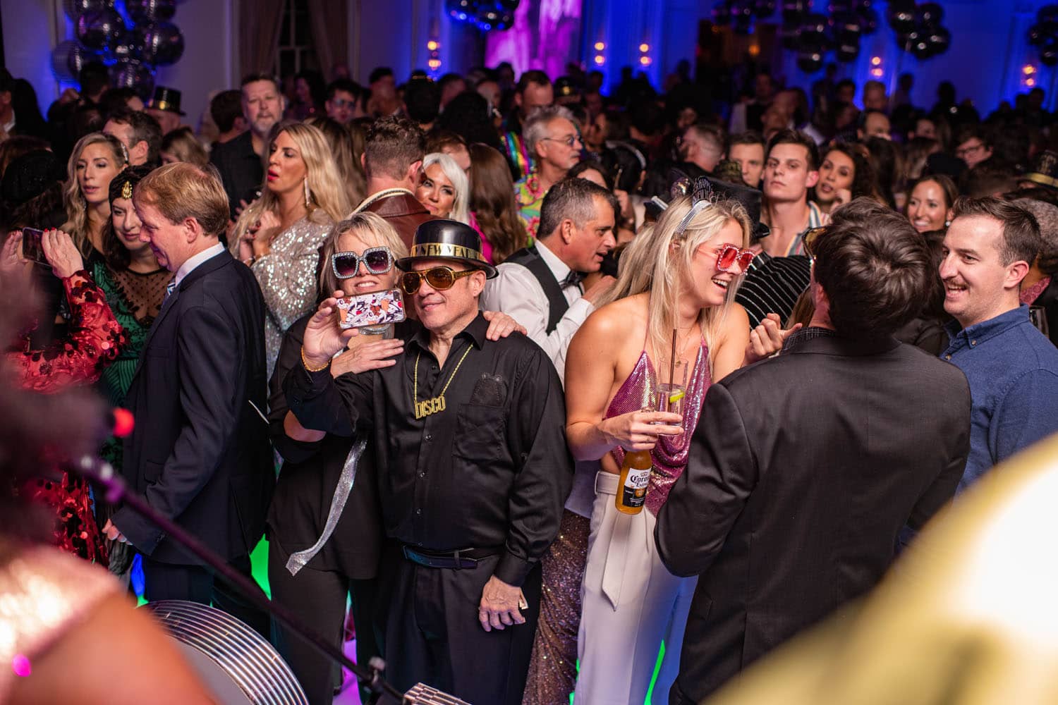 A New Year's Eve celebration inside The Historic Cavalier Hotel