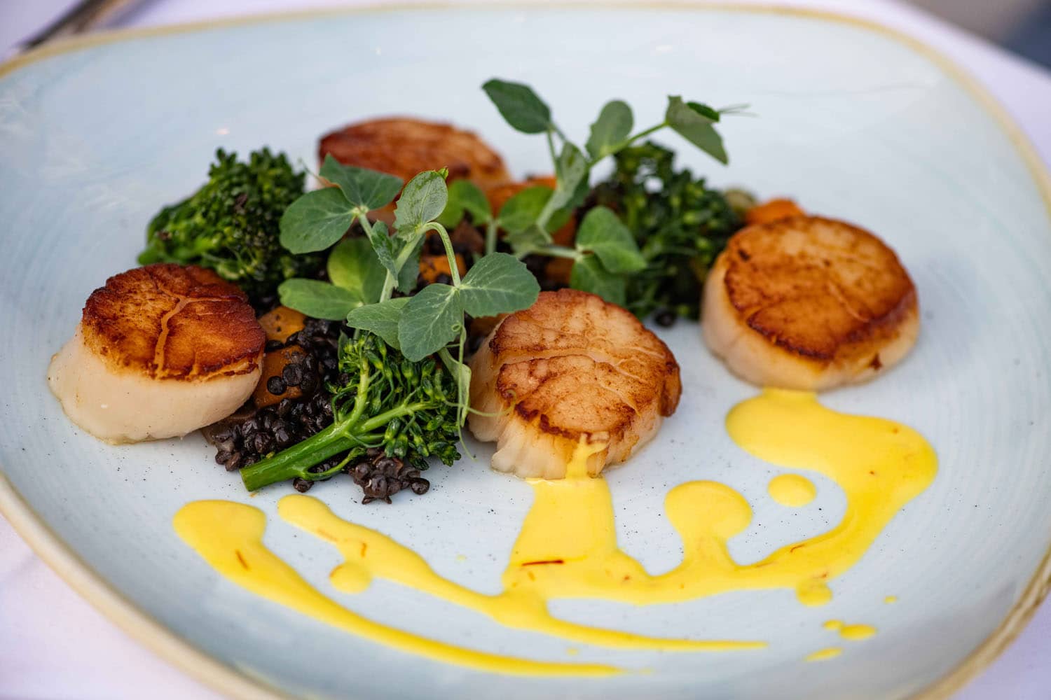 An outdoor heated igloo at Becca Restaurant & Garden