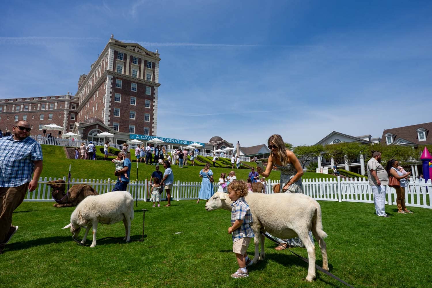 An Easter Egg hunt on The Historic Cavalier Hotel Great Lawn