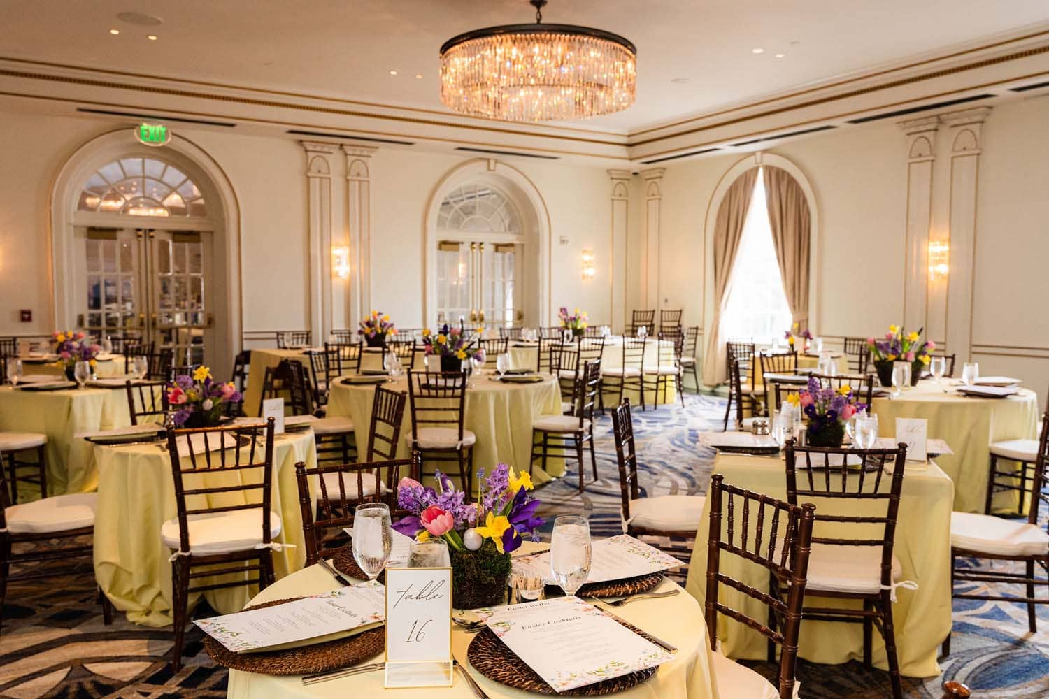 An Easter buffet inside The Historic Cavalier Hotel
