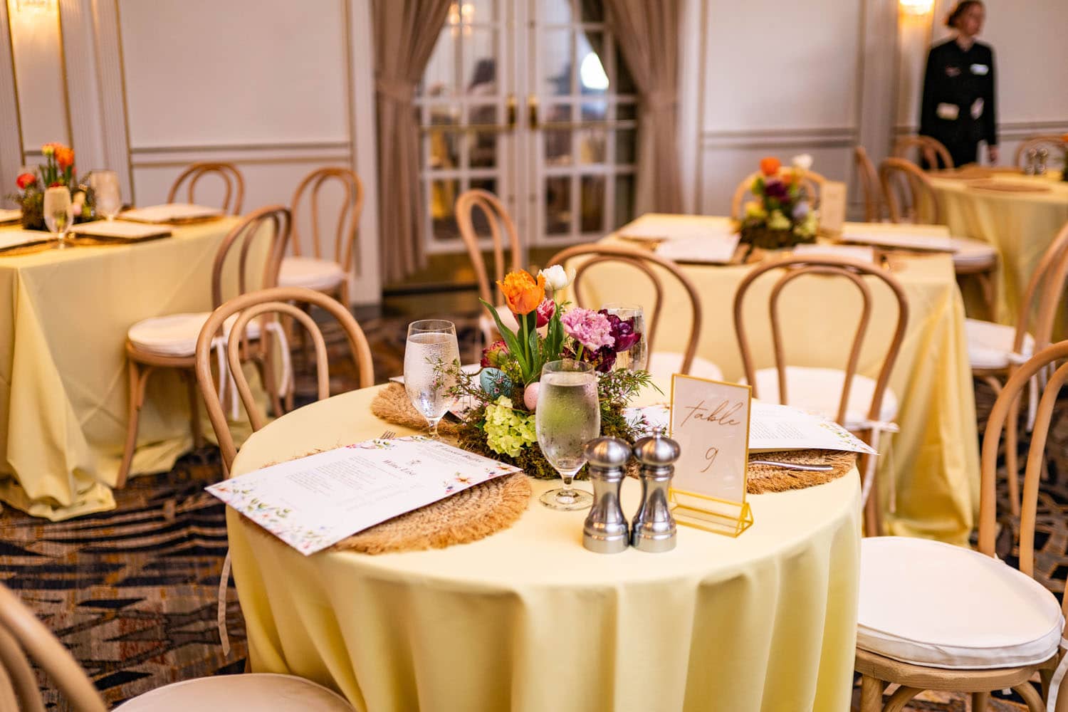 The buffet setup during Easter at The Cavalier Crystal Ballroom