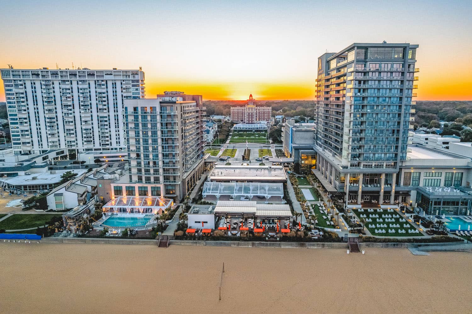 An aerial image of the Cavalier Resort
